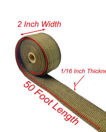 Lava 2" Wide x 1/16" Thick Exhaust Wrap - 50'